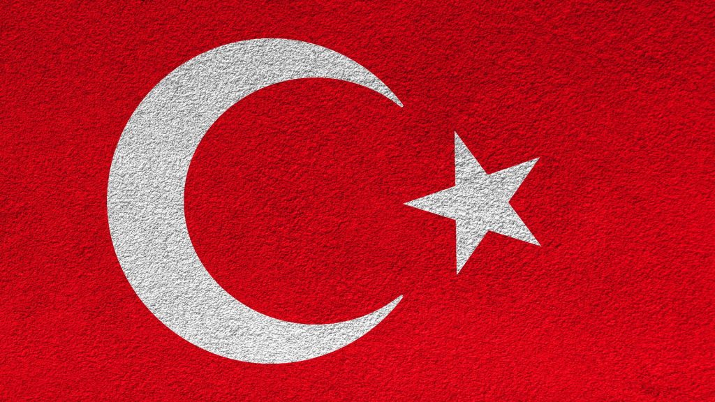 Wallpaper in the colours of the Turkish national flag.