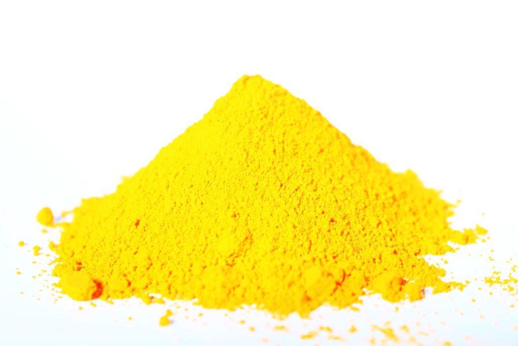 Yellow powder.