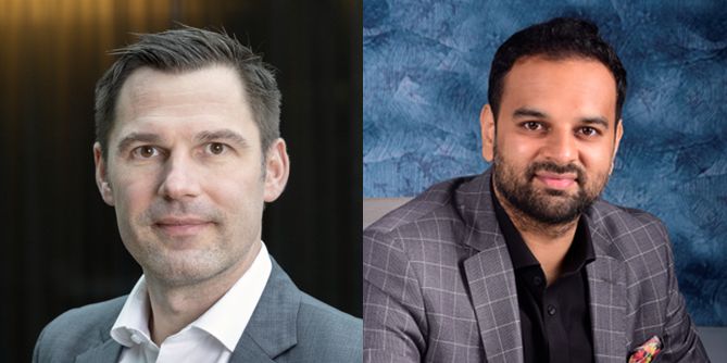 Have received new leadership positions: Andreas Igerl (left) and Narendra Varde.